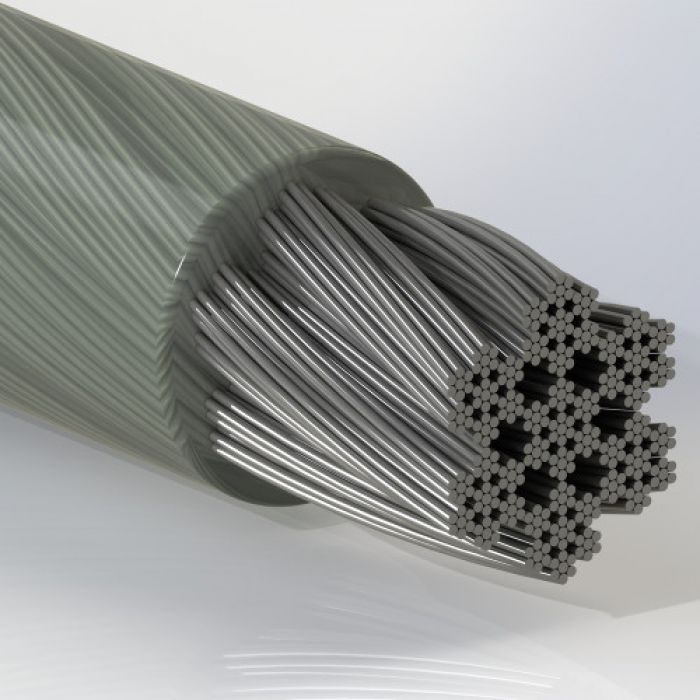 Stainless Steel, Cable, Coated 7x49, Nylon, Commercial